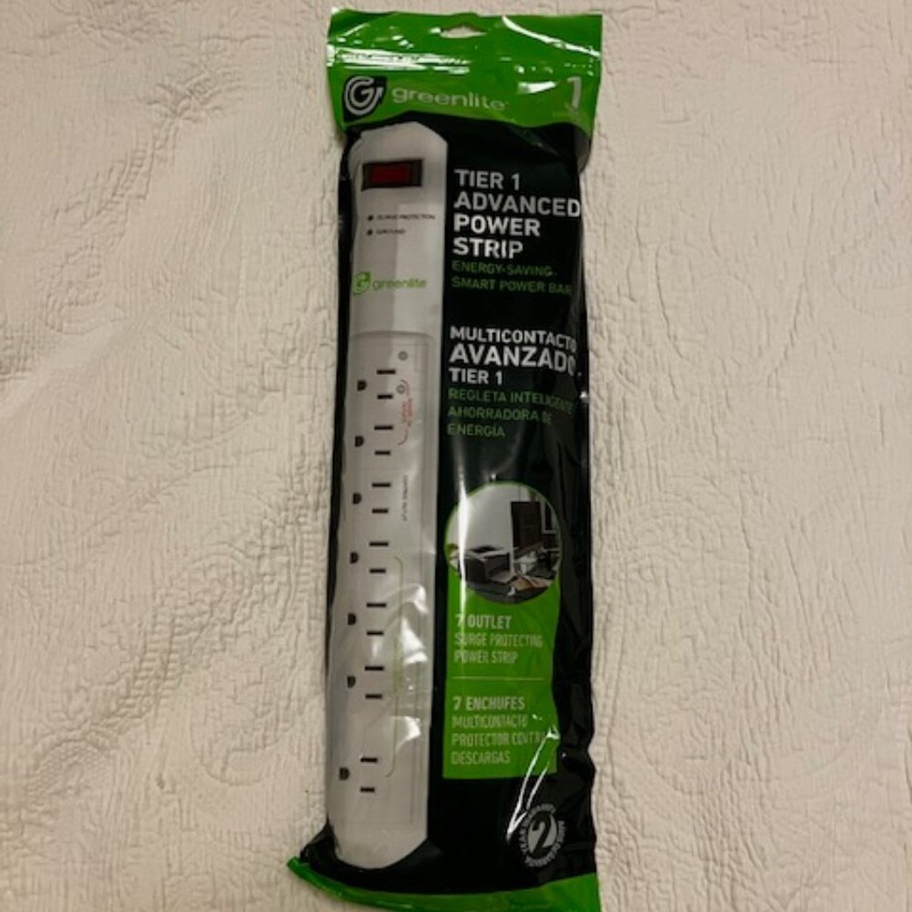 Two (2) Greenlite 7 Outlet Advanced Power Strip NWT